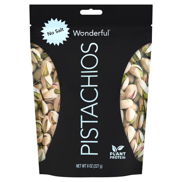 Wonderful Pistachios No Salt Pistachios, 8 oz