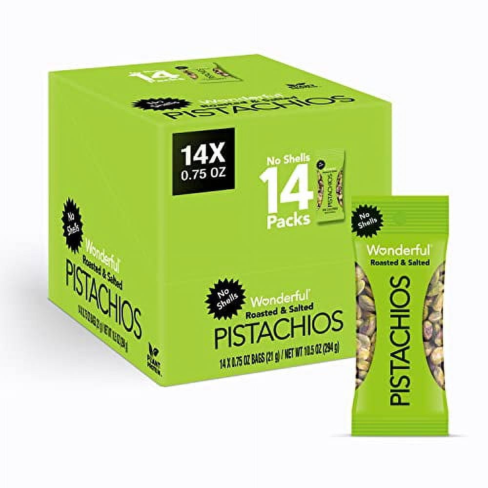 Wonderful Pistachios No Shells 110 Calorie 0.75 Oz Pack (Box Of 14