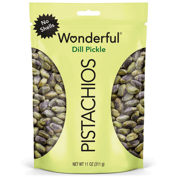 Wonderful Pistachios No Shells Dill Pickle Nuts, 11 Ounce Bag