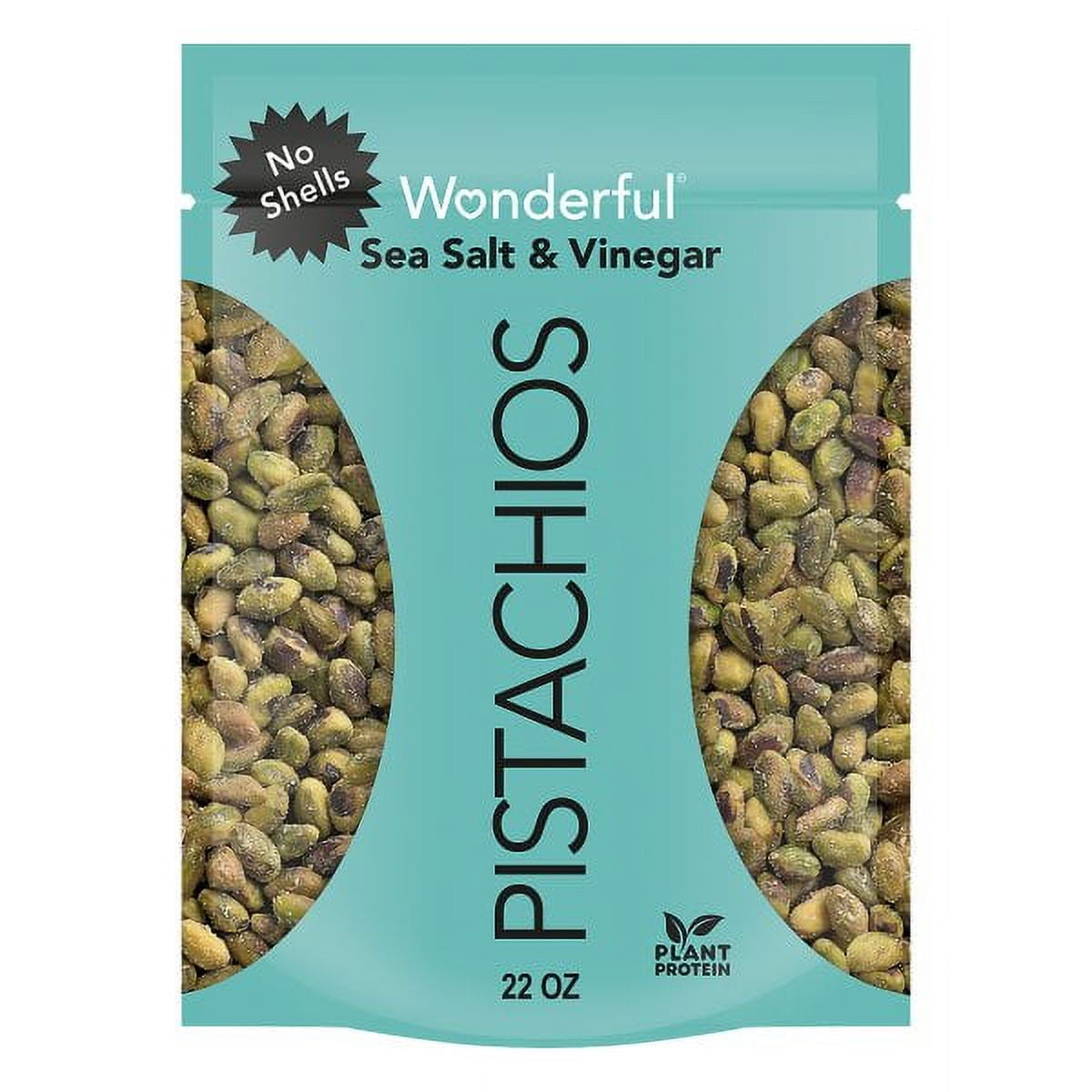 Wonderful Pistachios, No Shells Sea Salt & Vinegar Nuts, 22 Ounce Bag
