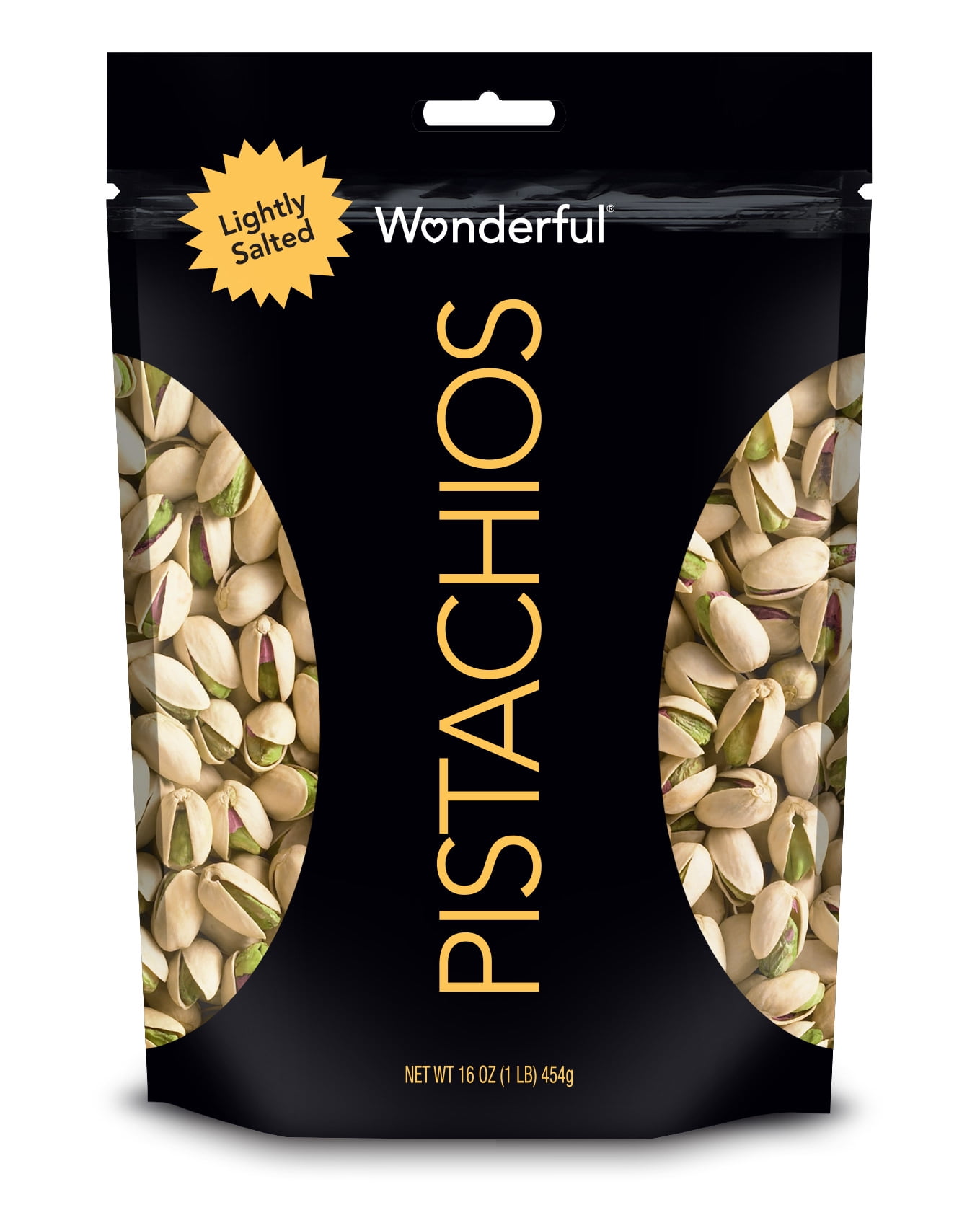 Wonderful Pistachios, In-Shell Roasted & Lightly Salted Nuts, 16 Ounce Bag