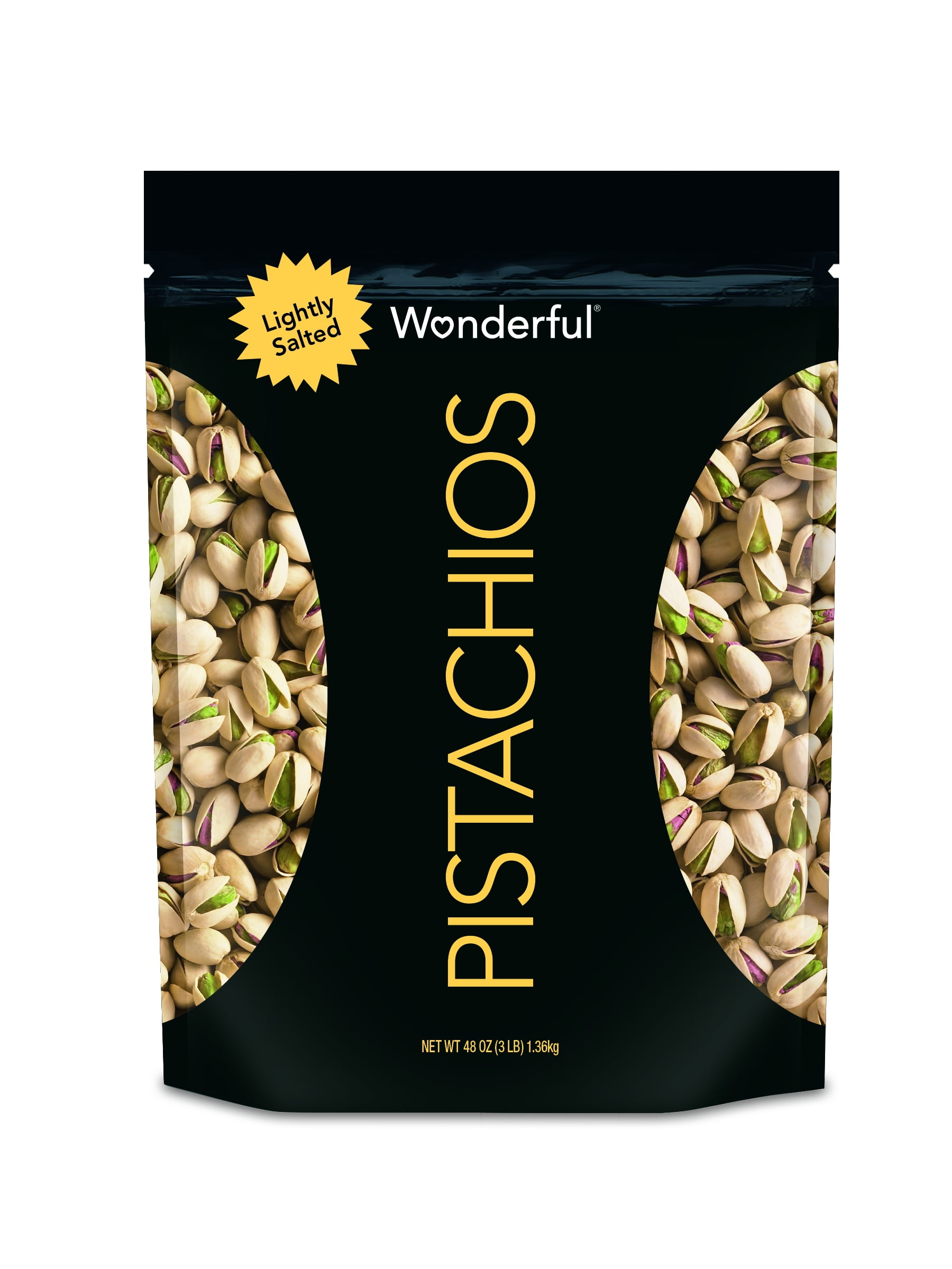 Wonderful Pistachios, Roasted & Lightly Salted, 48 oz (Contains Tree Nut)