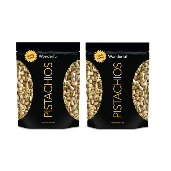 Wonderful Pistachios, Roasted Lightly Salted (48 oz.) 2PK