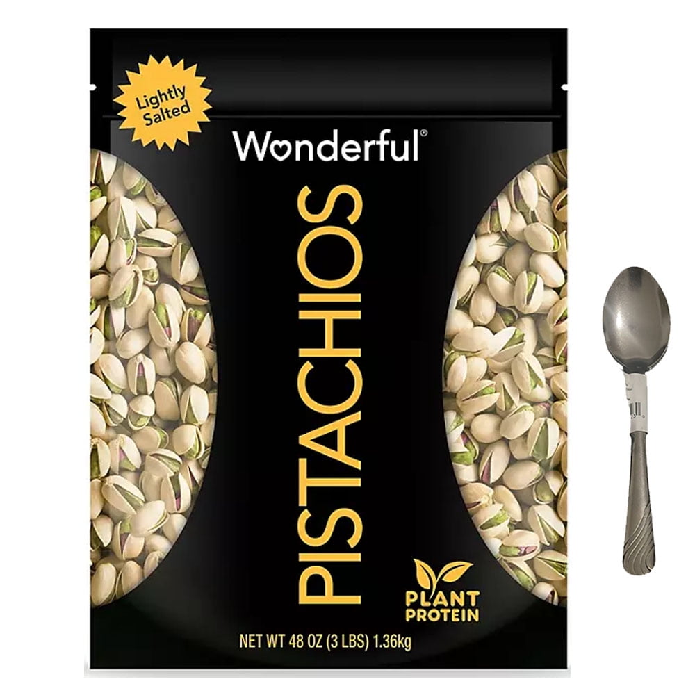 Wonderful Pistachios, Roasted Lightly Salted (48 oz.) With Spoon
