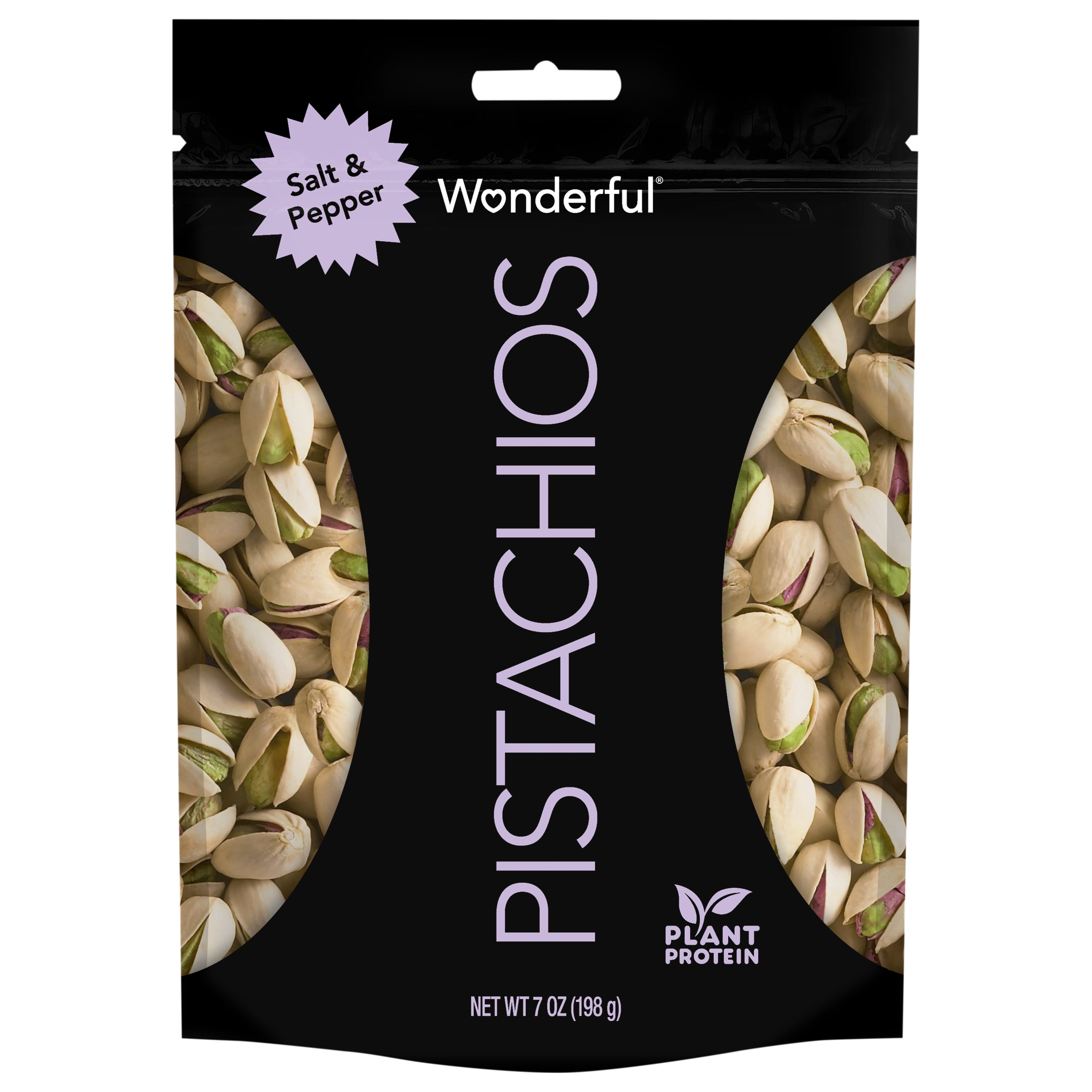 Wonderful Pistachios, In-Shell Salt \u0026 Pepper Flavored Nuts, 7 Ounce Bag