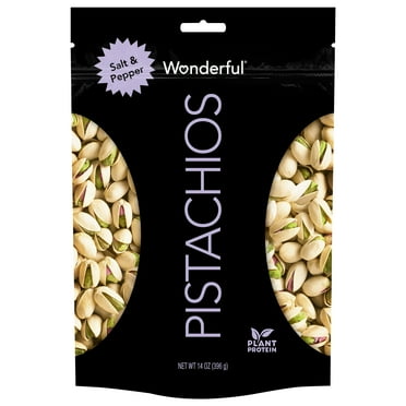 Wonderful Pistachios, In-Shell Salt & Pepper Flavored Nuts, 14 Ounce Bag