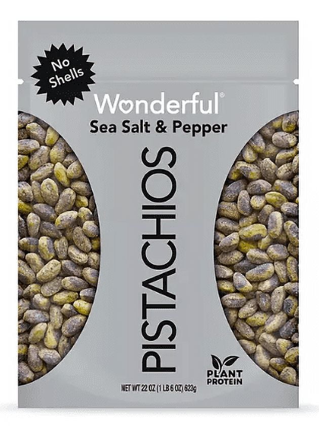 Wonderful Pistachios, Sea Salt and Pepper Flavored No Shell Pistachios