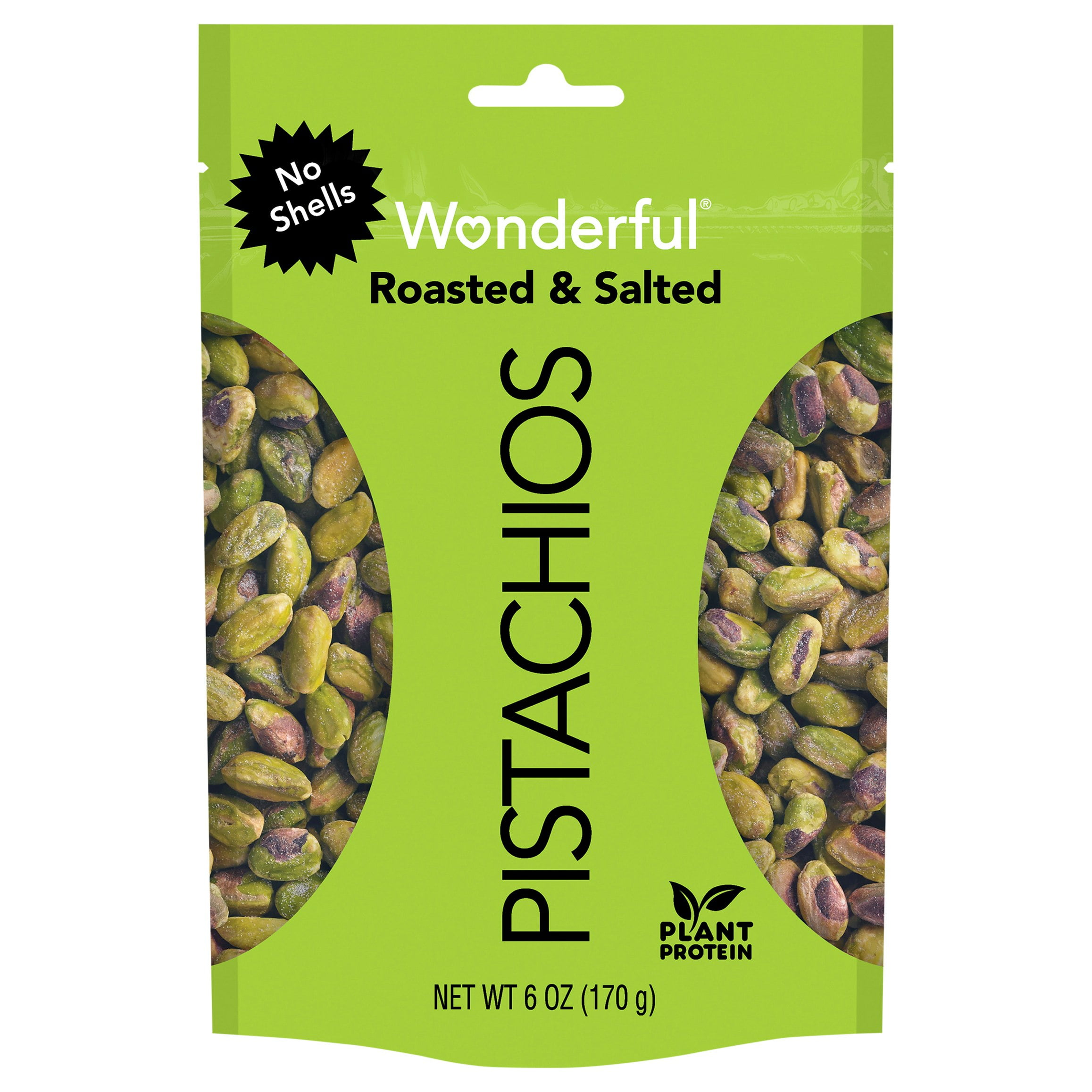 Wonderful Pistachios Shelled Pistachios Kernels 6 oz (Pack Of 20)