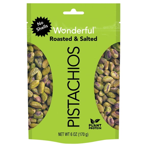 Wonderful Pistachios Shelled Pistachios Kernels 6 oz (Pack Of 20)