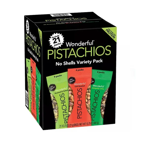 Wonderful Pistachios Variety Pack, 0.75 oz., 21 pk