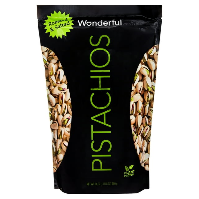 Wonderful Roasted & Salted Pistachios, 24 Oz - Walmart.com