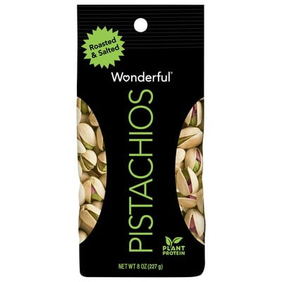 Wonderful Roasted and Salted Pistachios 8 oz (Pack of 12)