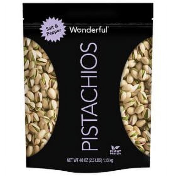 Wonderful Salt & Pepper Pistachios, 40 oz.pack of 2