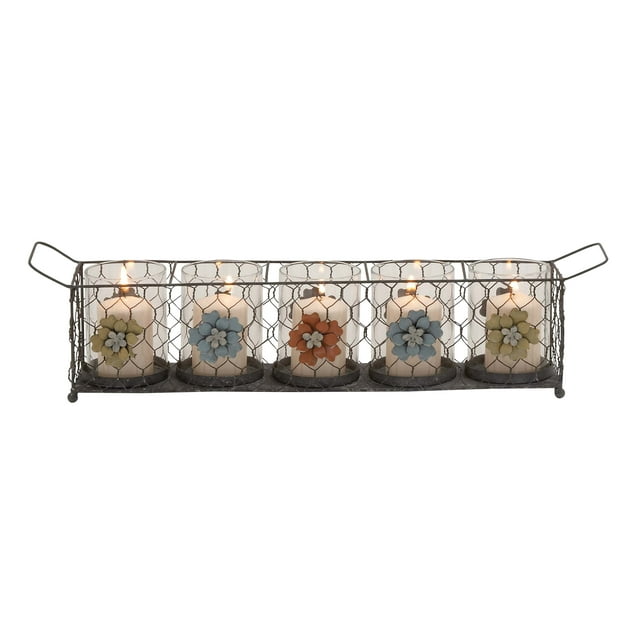 Wonderful Styled Metal Glass Candle Holder