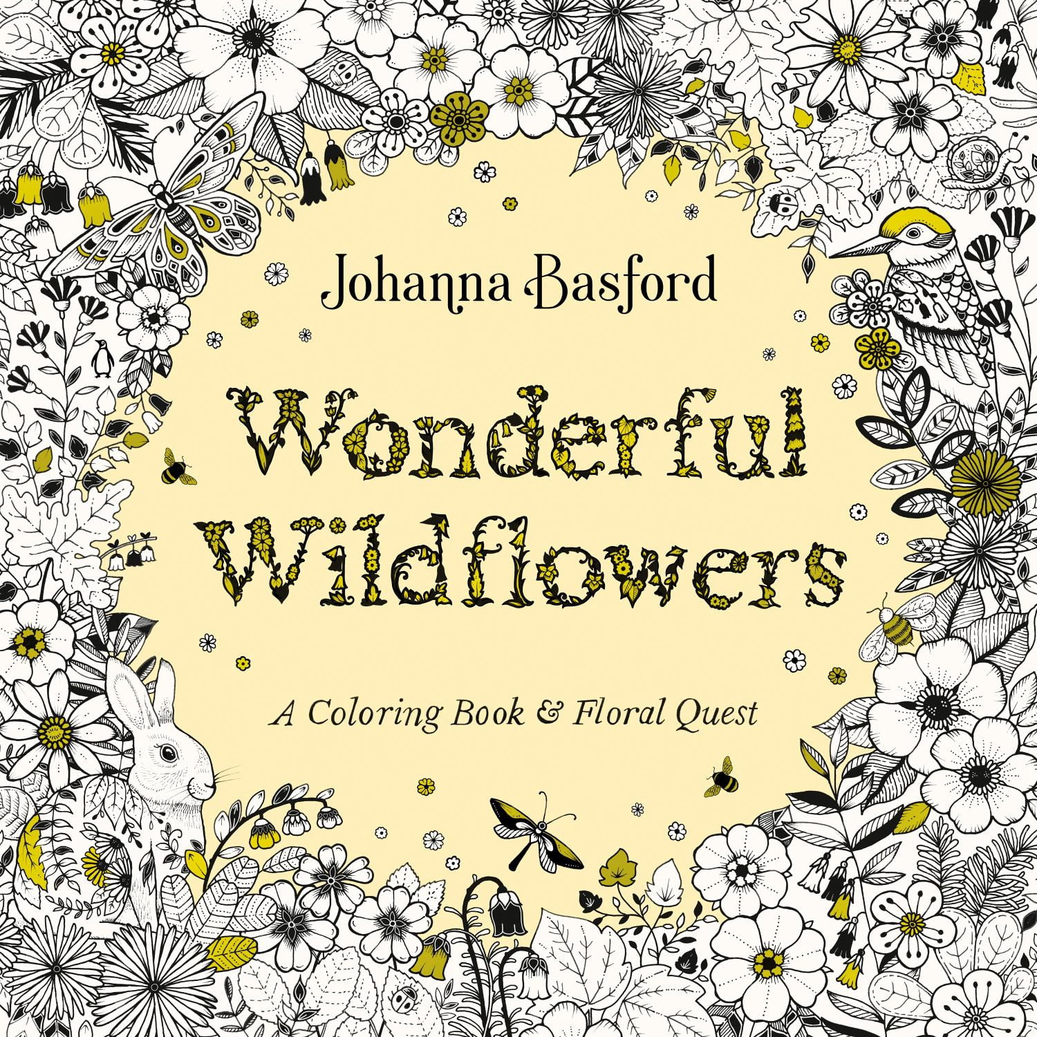 Johanna Basford, Wildflower Coloring Book, 80 pages, Floral Quest