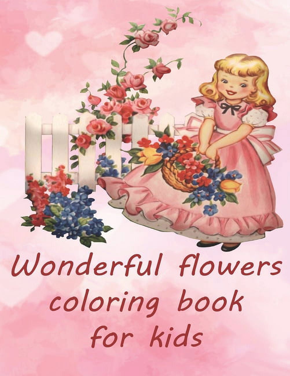 Wonderful flowers coloring book for kids: Universe of flowers coloring ...