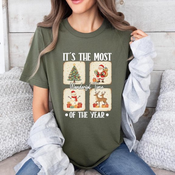 It's the Most Wonderful tee, Time tee of the year T-shirt, Santa Claus T-shirt, Vintage season Crewneck, season Coquette Bow Shirt, F7359 All Size S-5Xl
