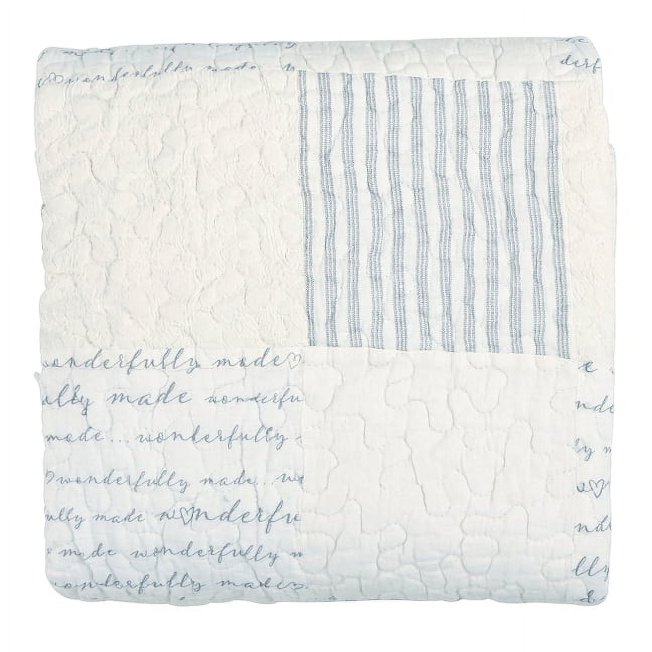 Vintage-Inspired White Cotton Baby Quilt