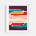 thumbnail image 1 of Wondering Waves - Digital Art Abstract Geometric Modern Art Pattern Mid-Century Modern White Framed Wall Art Print 6 x 8 inches, 1 of 1