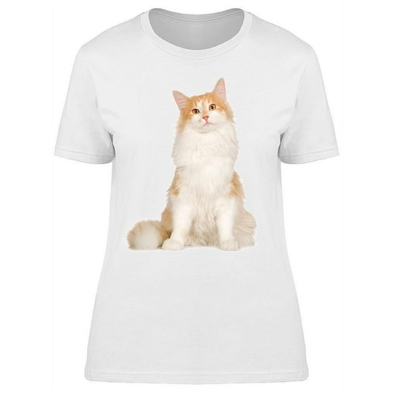 Wondering Young Norwegian Cat T-Shirt Women -Image by Shutterstock, Female Large