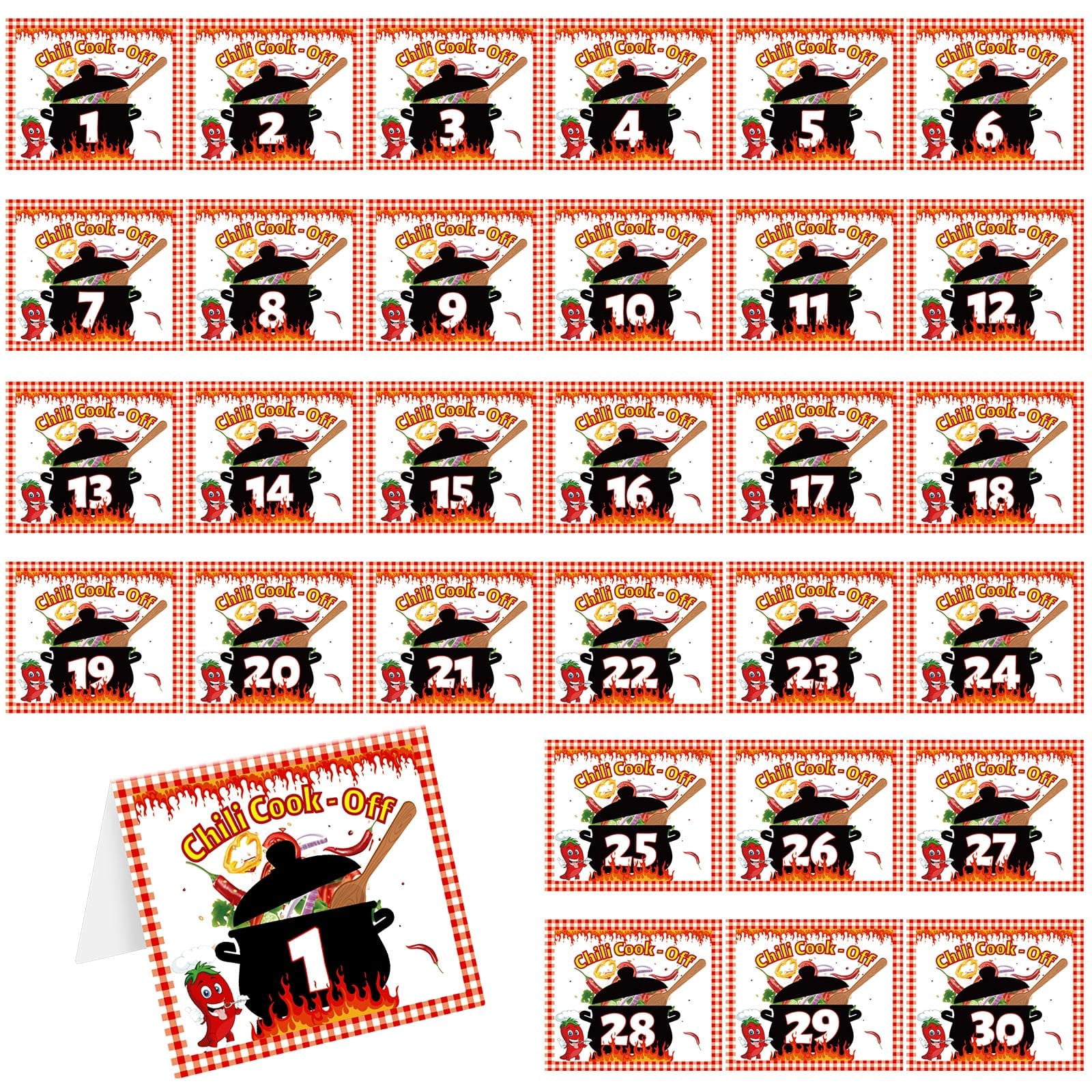 Chili Decorations Wonderjune 30 Pcs Chili Cook Off Contest Table ...