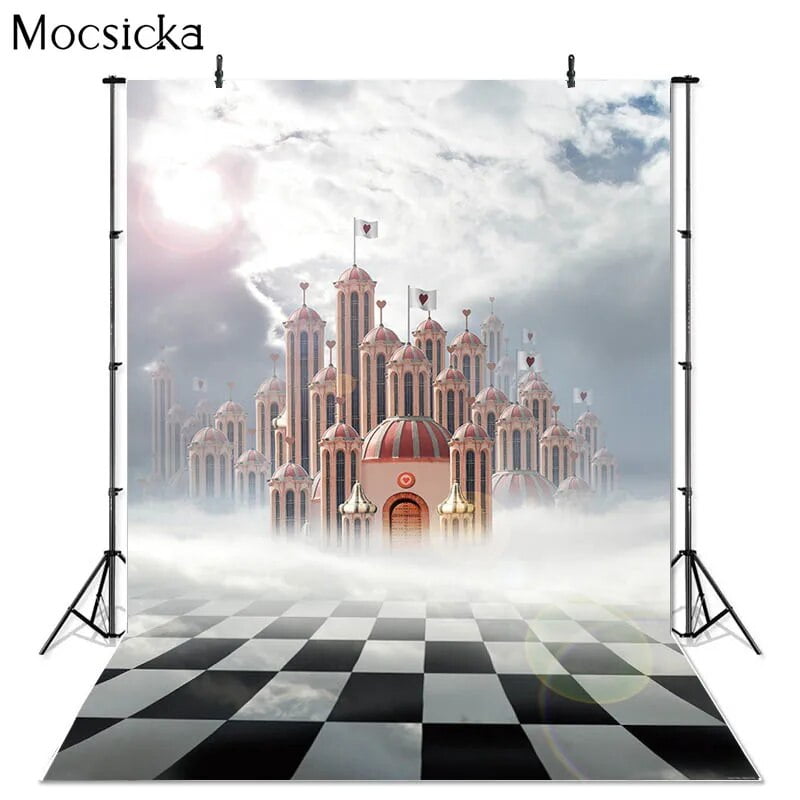 Wonderland Castle Photography Background Garden Flowers Decorative