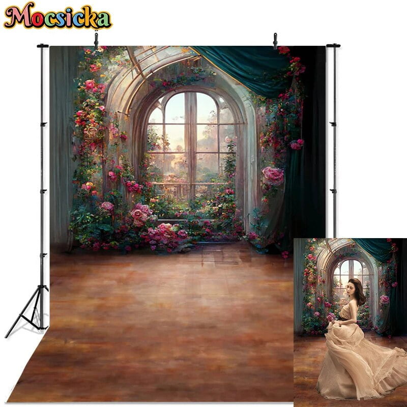 Wonderland Castle Photography Background Garden Flowers Decorative