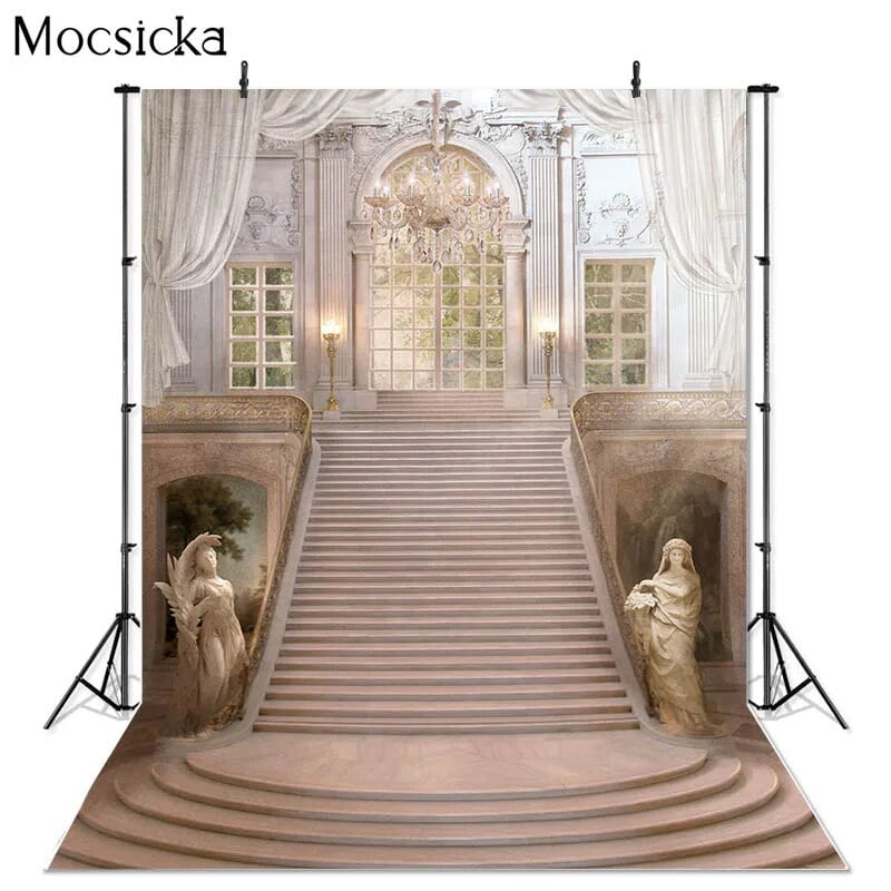 Wonderland Castle Photography Background Garden Flowers Decorative