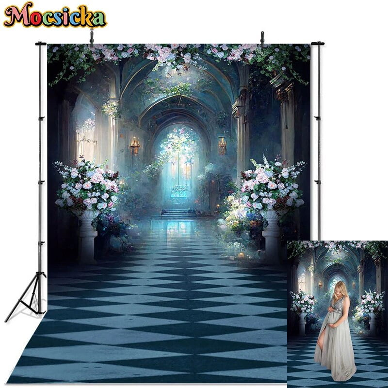 Wonderland Castle Photography Background Garden Flowers Decorative