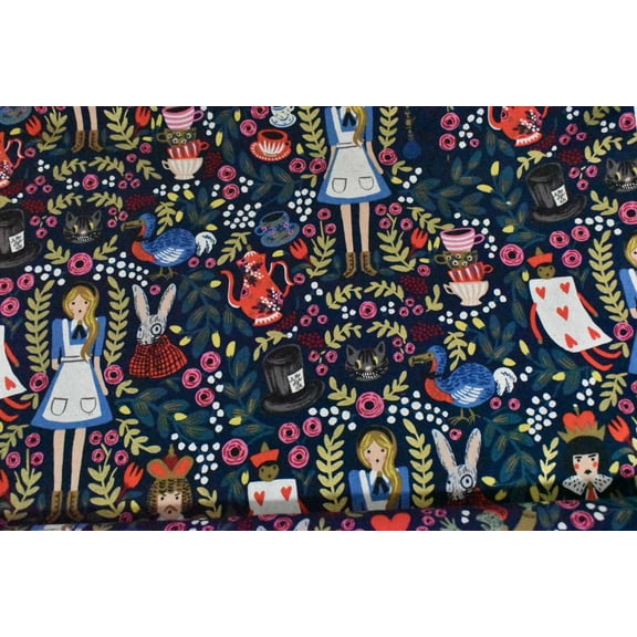 Wonderland-Rifle Paper Co-Alice in Wonderland-Quilting Cotton-Cotton + Steel