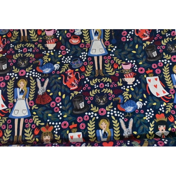 Wonderland-Rifle Paper Co-Alice in Wonderland-Quilting Cotton-Cotton + Steel