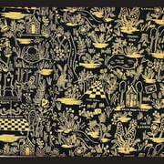 Wonderland-Rifle Paper Co-Magic Forest-Midnight Metallic-Cotton+ Steel