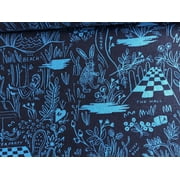Wonderland-Rifle Paper Co-Magic Forest-Navy Canvas-Cotton+ Steel
