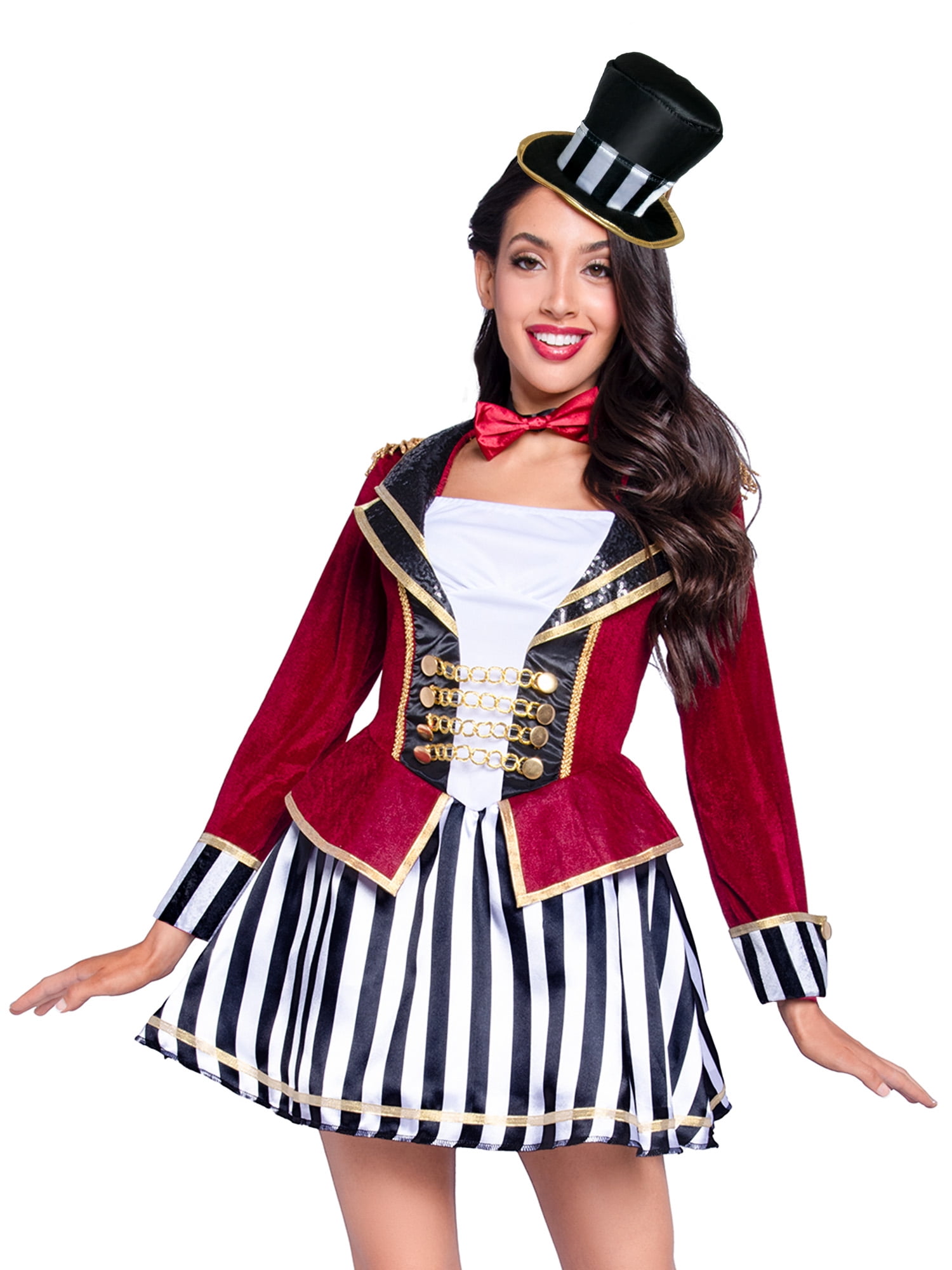 Wonderland Women's Fancy-Dress Halloween Circus Ringmaster Costume for Adult, Small