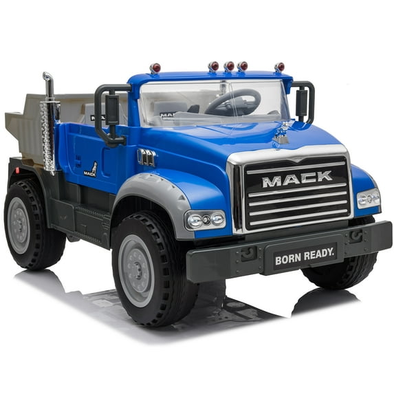 Wonderlanes Granite Mack Two Seater Blue 12 V Dump Truck Powered Ride-On