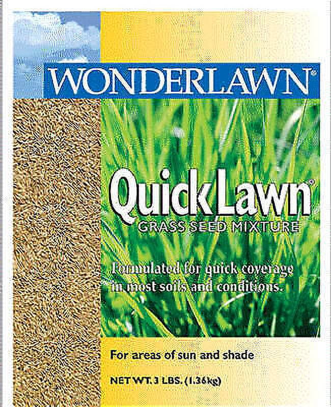Wonderlawn 700834 Quick Lawn Grass Seed, 10 Lbs., Covers 3,000 Sq. Ft.