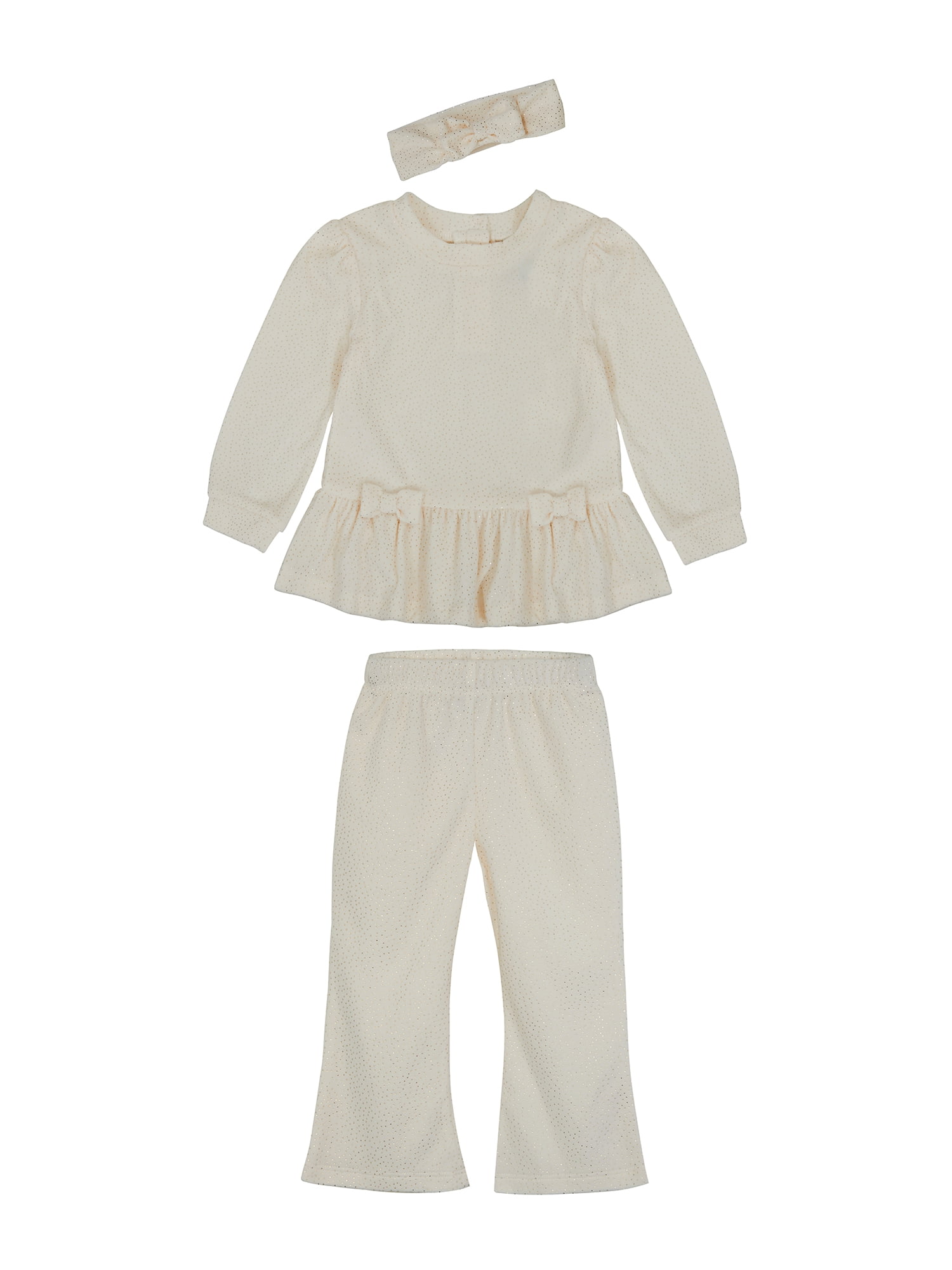 3Pcs Baby Girls Tops +Pants + Scarf