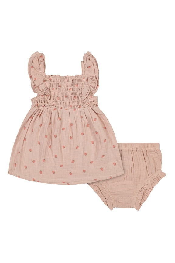 Newborn/Infant Girls' Dress and Bloomer, 2-Piece Set, Sizes 0-3M-12M