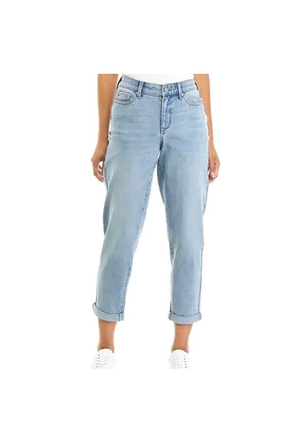 Junior Women's Slim Boyfriend Mid-Rise, Cuffed Hem (10)