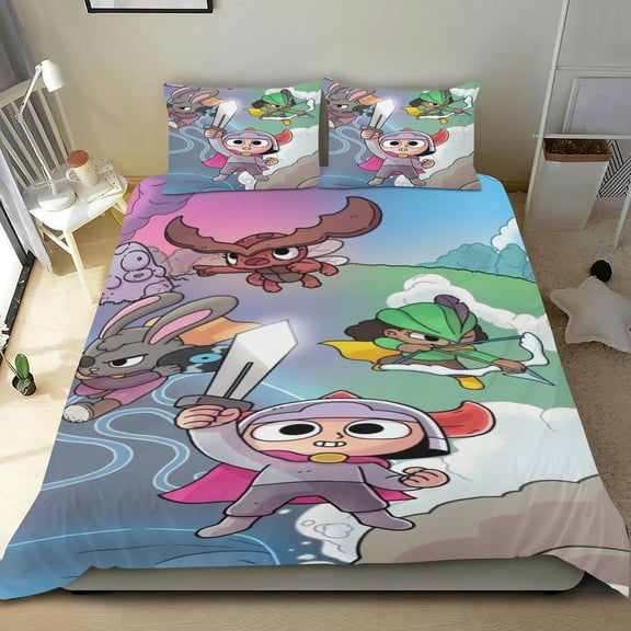 Wonderman Nation Themed Bed Sheet Set Three Piece Set 53x79 In ches Comfortable And Skin Friendly Unique Design Creating A Star Studded Night Home Gifts For Family Friends fans