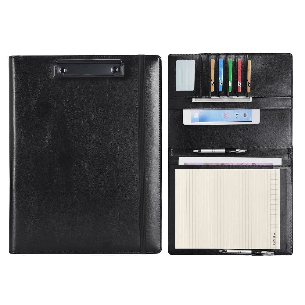 Wonderpool A4 PU Leather Clipboard Partfolio Notepad Forms Holders ...