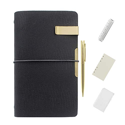 Wonderpool A6 Leather Diary Lined Paper Notebook & Pen