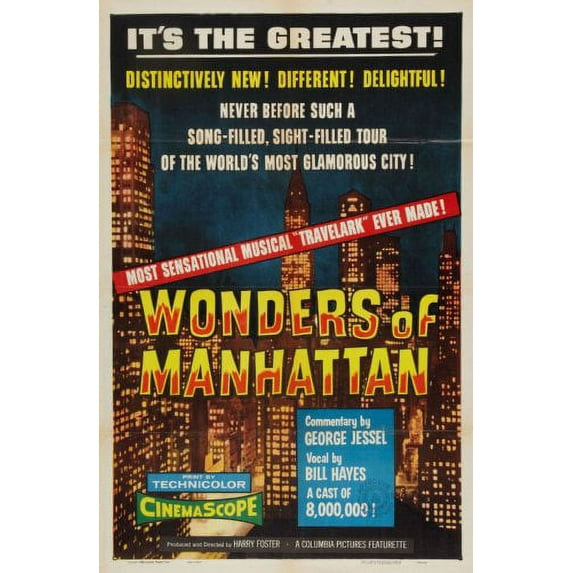 Wonders Of Manhattan Movie mini poster 11inx17in 11x17 poster