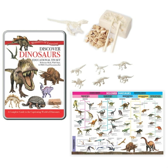 Wonders of Learning Tin Set, Discover Dinosaurs