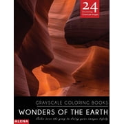 Grayscale Coloring Books Lanscapes for Calm, Meditation & Inspiration Wonders of the Earth Grayscale coloring books Color over the gray to bring your images lifely with 24 stunning grayscale images