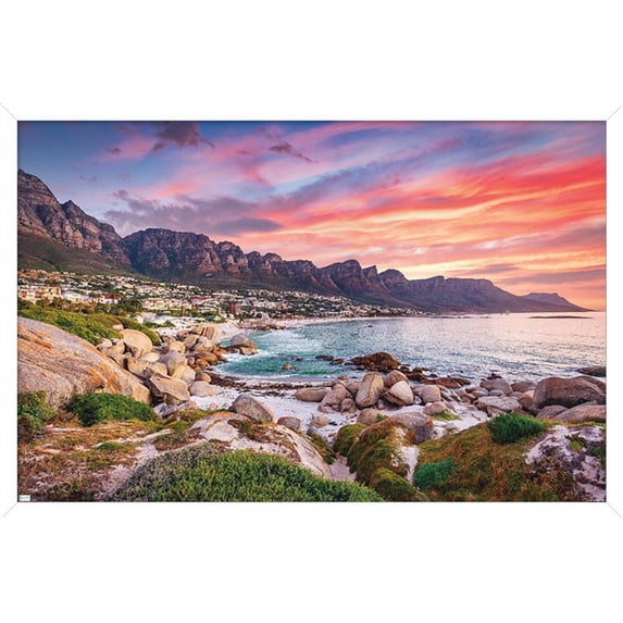 Wonders of the World - Camps Bay Wall Poster, 14.725" x 22.375", Framed