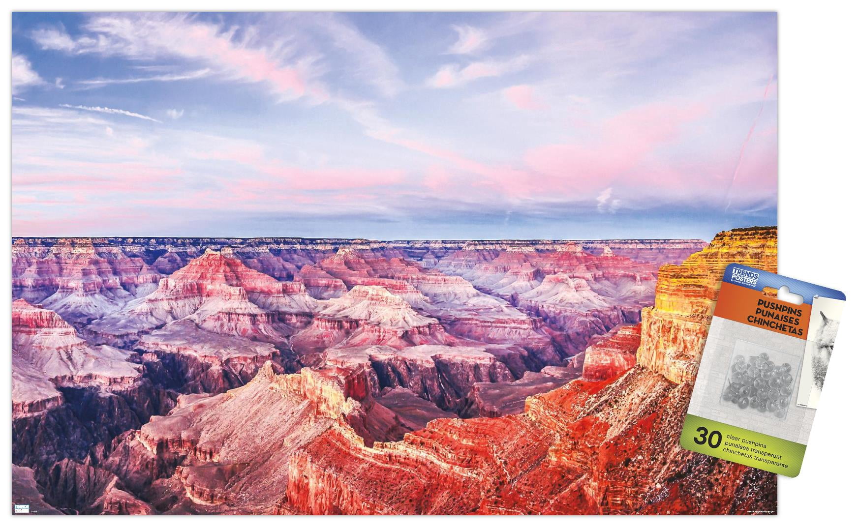 Wonders of the World - Grand Canyon Wall Poster with Pushpins, 14.725" x 22.375"