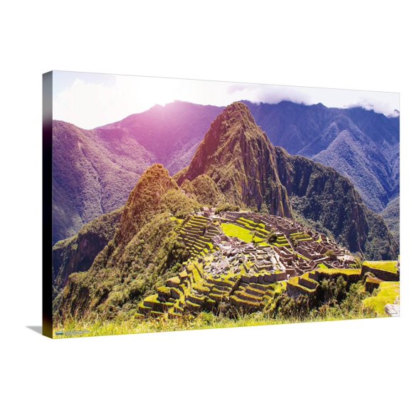Wonders of the World - Machu Picchu Canvas Wall Poster, 22.375" x 34"