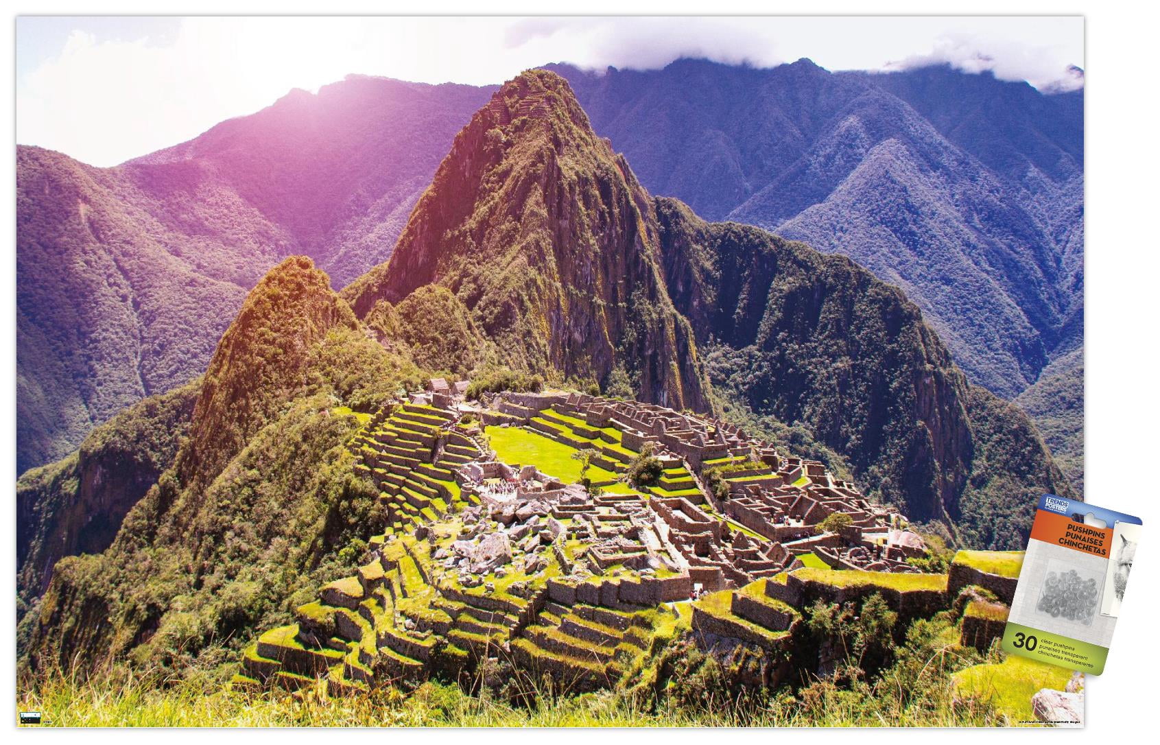 Wonders of the World - Machu Picchu Wall Poster with Pushpins, 22.375" x 34"