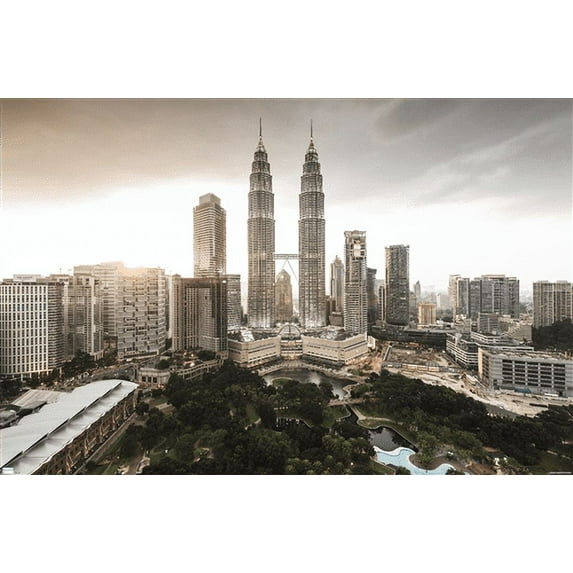 Wonders of the World - Petronas Towers Wall Poster, 14.725" x 22.375"